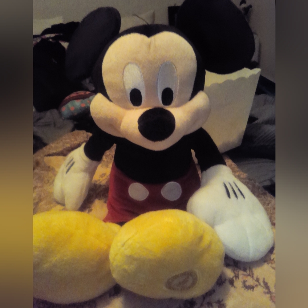 Disney Mickey Mouse Plush Toy - Black, White, Red, Yellow - Picture 1 of 1